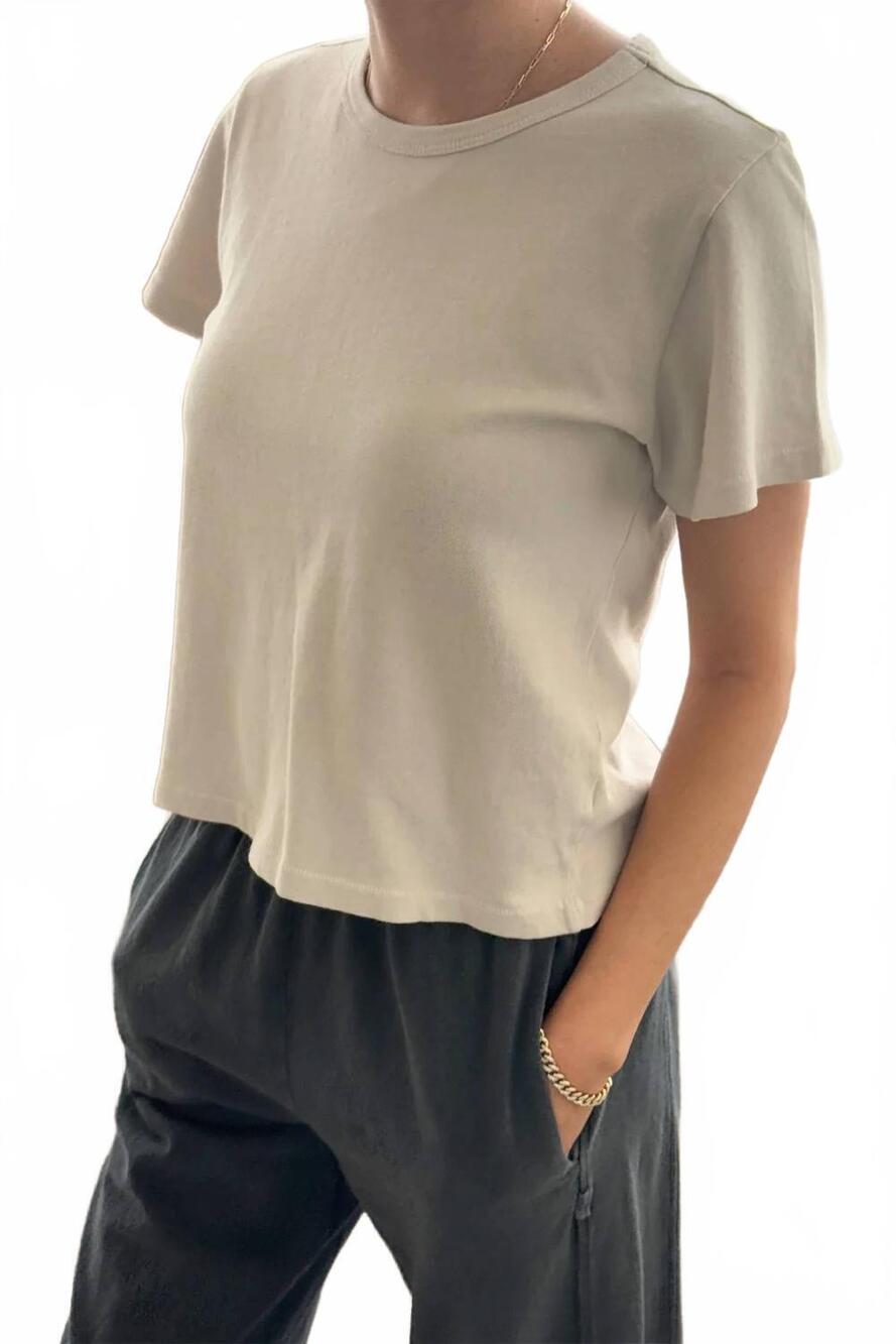 NEW LE BON SHOPPE little boy tee in rice paper